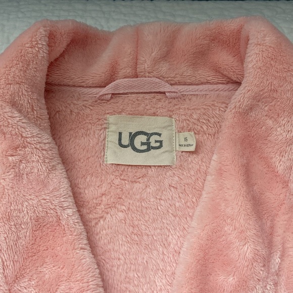 UGG Marlow Double Face Fuzzy Fleece Maxi Robe Soft Kiss Pink XS - Picture 4 of 16